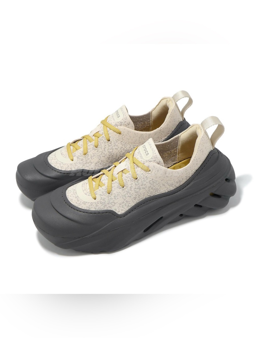 Crocs Echo Surge Unisex Almond Tint Black Casual Comfort Shoes Men 8 Wmn 10